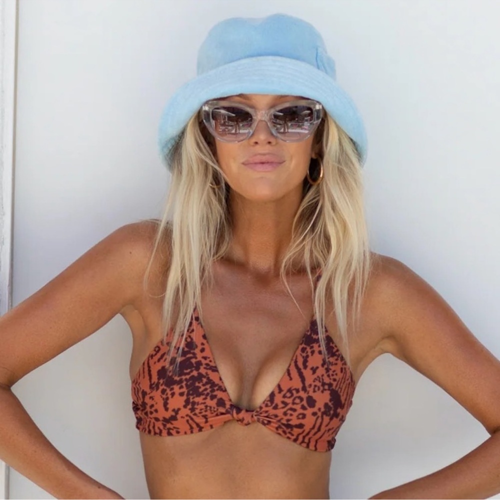 Skatie Swim x Salty Blonde ‘Sarah’ Bikini Top Utica Print Large